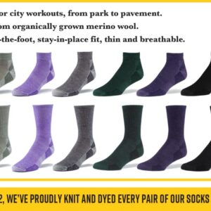 Maggie's Organic Dark Urban Hiker Crew Wool Socks (as1, alpha, l, regular, regular, Dark Purple, Large)