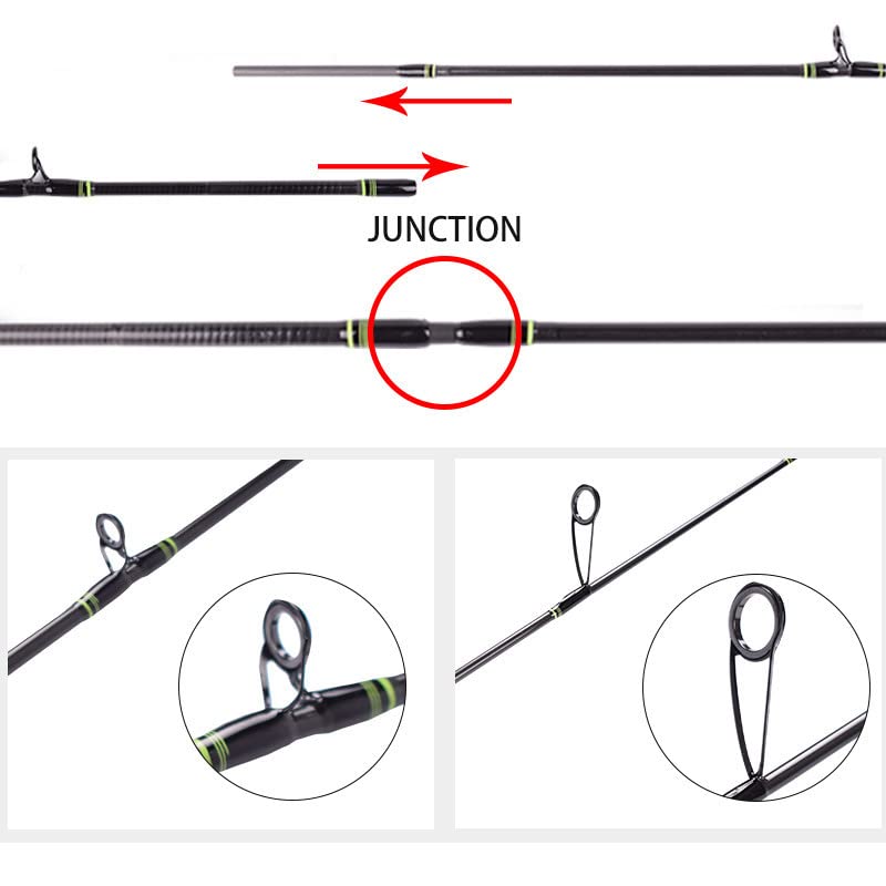 Mavllos Delicacy L.W 0.6-8g UL Fishing Rod Casting Spinning Rod Ultralight Carbon Fiber Hollow + Solid 2 Tips Bait Casting Rods (Casting)