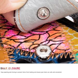 Women Multicolor Wallets Genuine Leather Card Holder Large Purses Phone Clutch (Multicoloured Diamond-L)