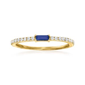 RS Pure by Ross-Simons 0.10 Carat Gemstone and .19 ct. t.w. Diamond Ring in 14kt Yellow Gold