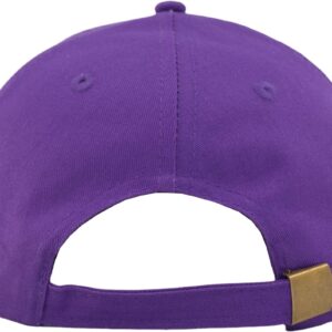 TSSGBL Classic 100% Cotton Structured Baseball Hats Adjustable Men Women Plain Blank Basic Team Workout Ball Caps -Purple