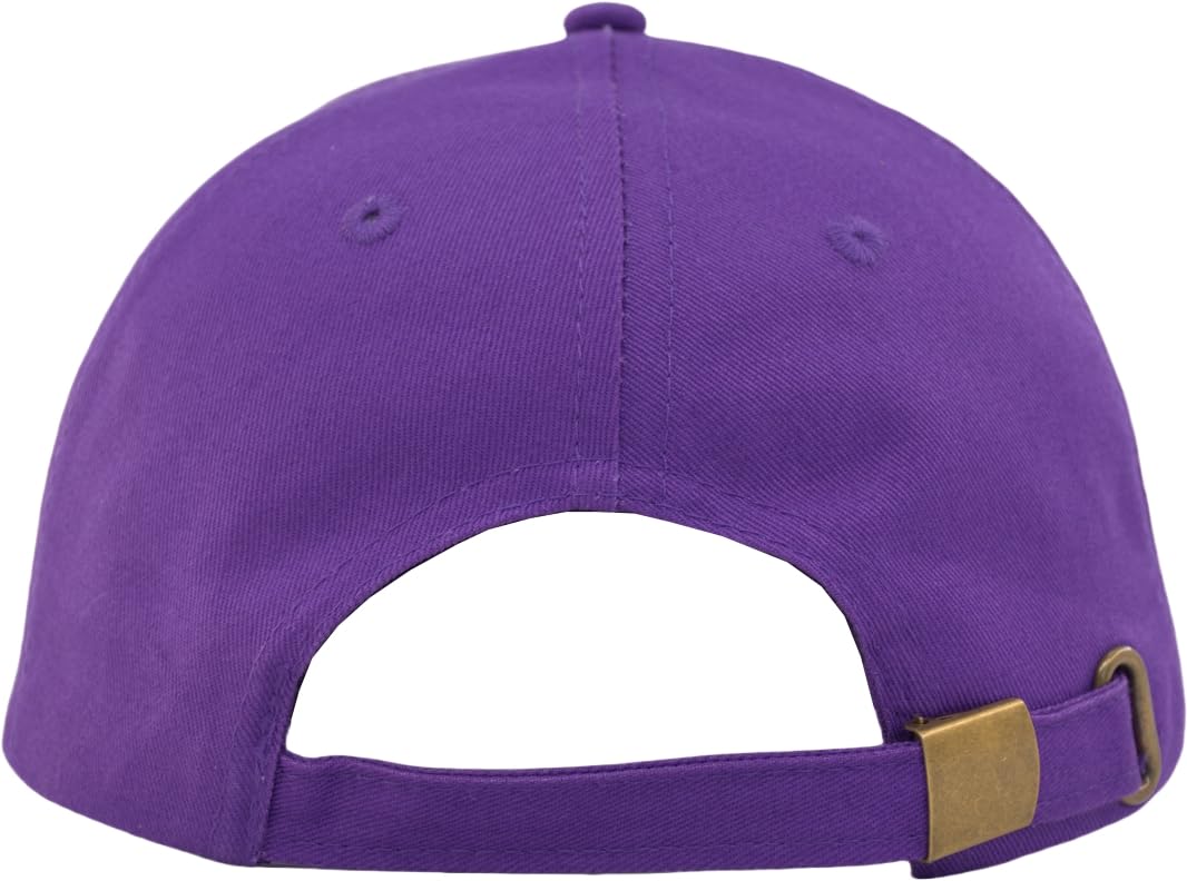 TSSGBL Classic 100% Cotton Structured Baseball Hats Adjustable Men Women Plain Blank Basic Team Workout Ball Caps -Purple