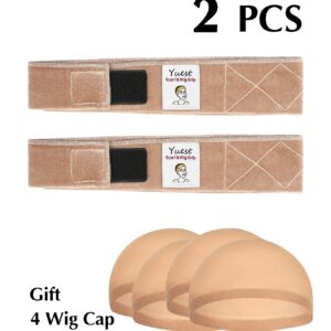 Yuest 2 Pack Wig Grip Band for Keeping Wigs in Place Secured Velvet Wig Gripper Adjustable Wig Grips Headband Stay Put No Slip Accessories for Women Edge Saver