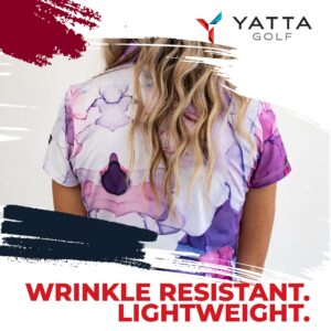 YATTA GOLF Premium Golf Polo Shirts for Women (Medium) - Lightweight, Wrinkle Resistant, Dry-Fit & Moisture Wicking Golf Outfits for Women - Casual Womens Top & Athletic Shirt