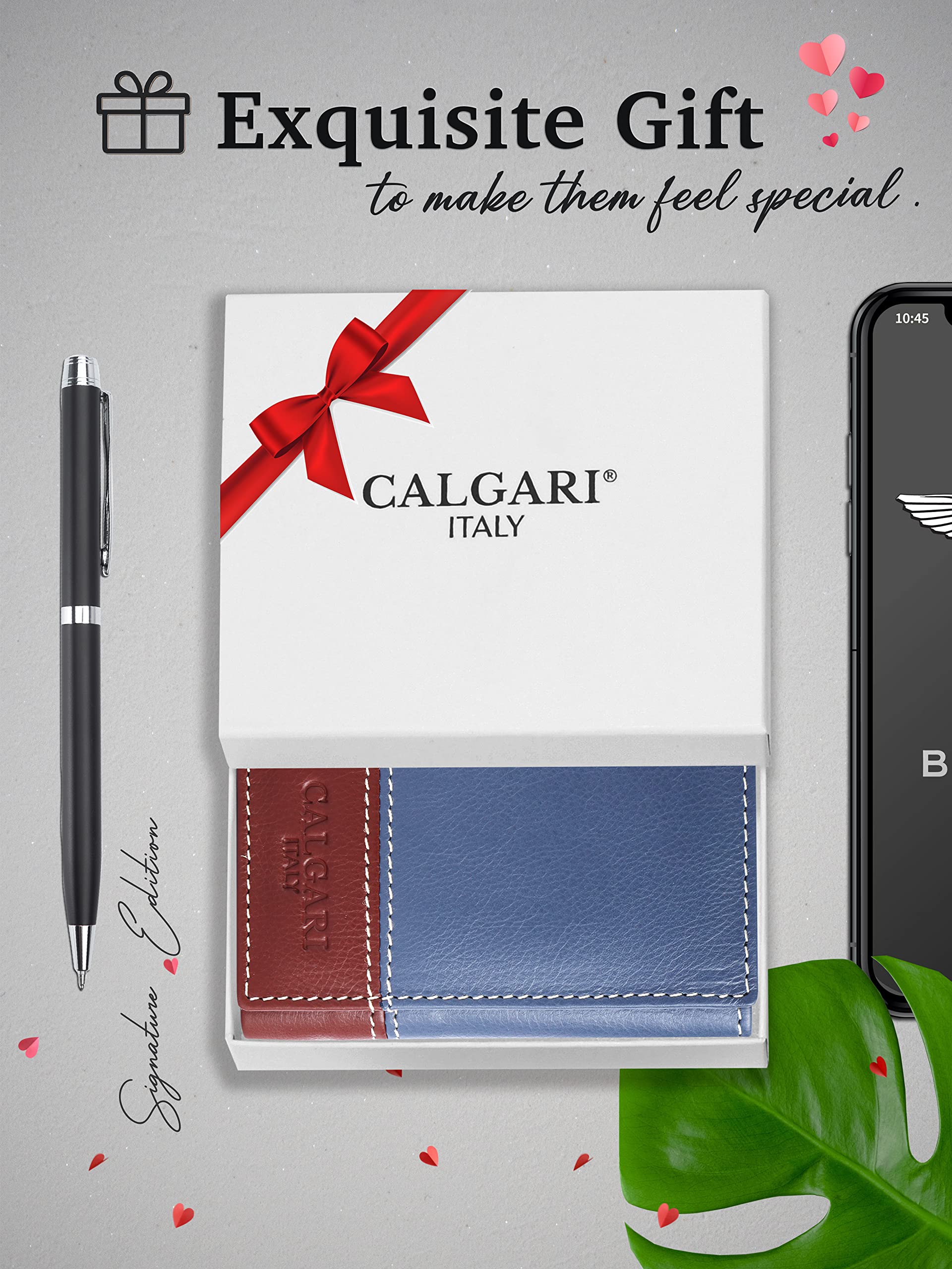 CALGARI® Italian Luxury Leather Wallets For Men | Trifold