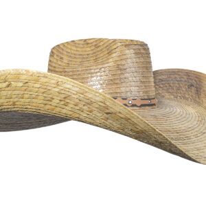 Mexart Oversized Cowboy Wide Brim Straw Hat Dark Natural | Sombrero de Palma Grande Obscuro