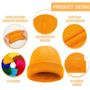 16 Pack Winter Beanies Bulk Cold Weather Unisex Hat Cuff Warm Skull Cap for Men Women Driving Cycling Hiking, Skating (Multicolor)