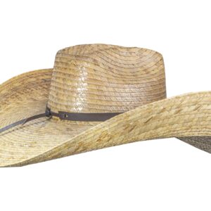 Mexart Oversized Cowboy Wide Brim Straw Hat Dark Natural | Sombrero de Palma Grande Obscuro