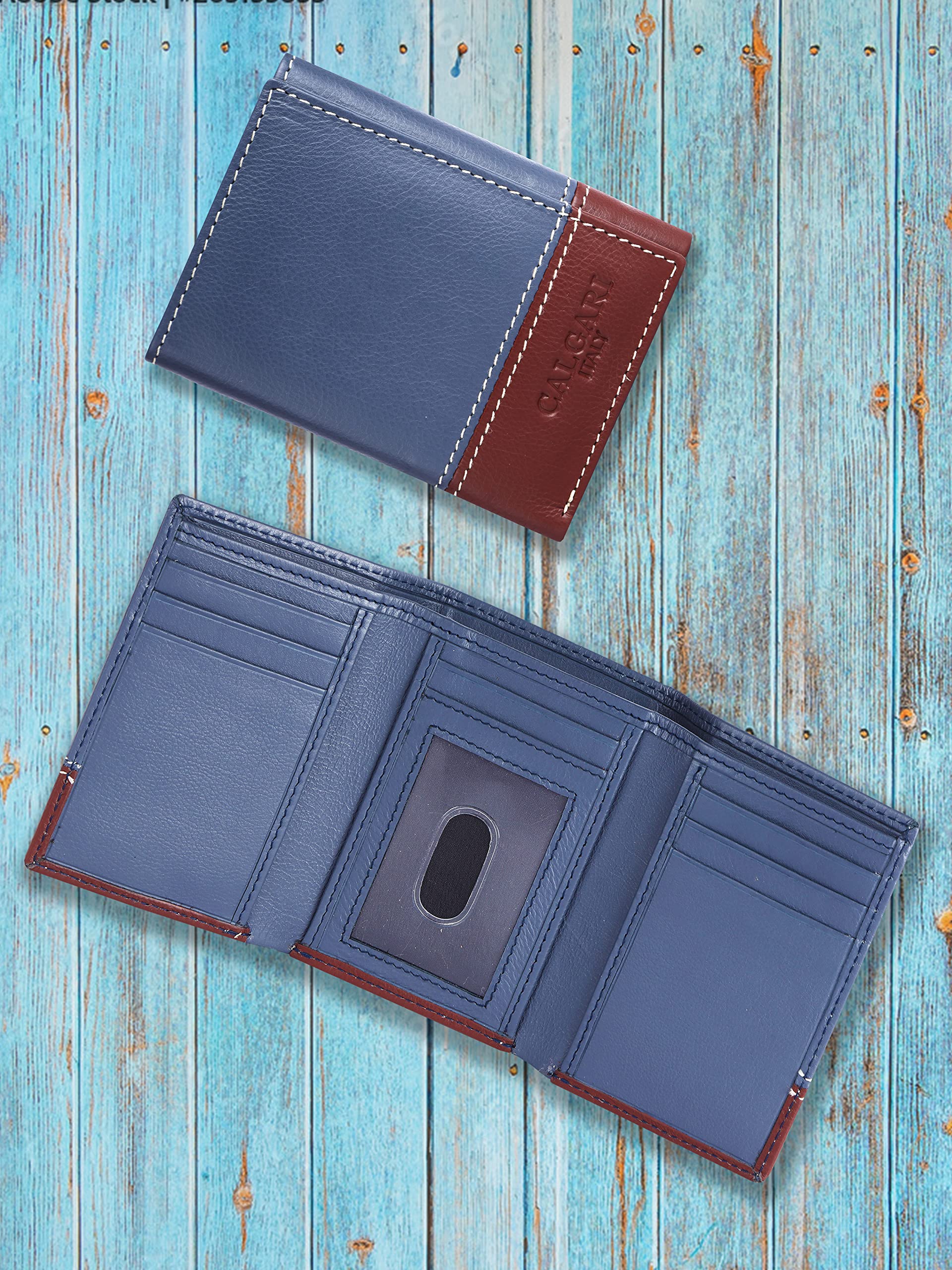 CALGARI® Italian Luxury Leather Wallets For Men | Trifold