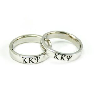 The Collegiate Standard Kappa Kappa Psi Sterling Silver Skinny Band Ring (8)