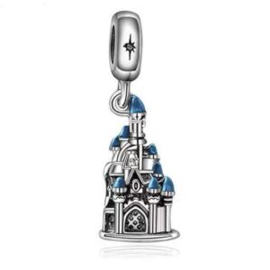 magic Castle Dangle Charm 925 Sterling Silver Pendant,Girl Jewelry Beads Gifts for Women Bracelet&Necklace A0243