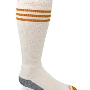 WARRIOR ALPACA SOCKS - High Performance Compression Alpaca Wool Sport Socks For Men And Women (Medium, Athletic/Gold Stripe)