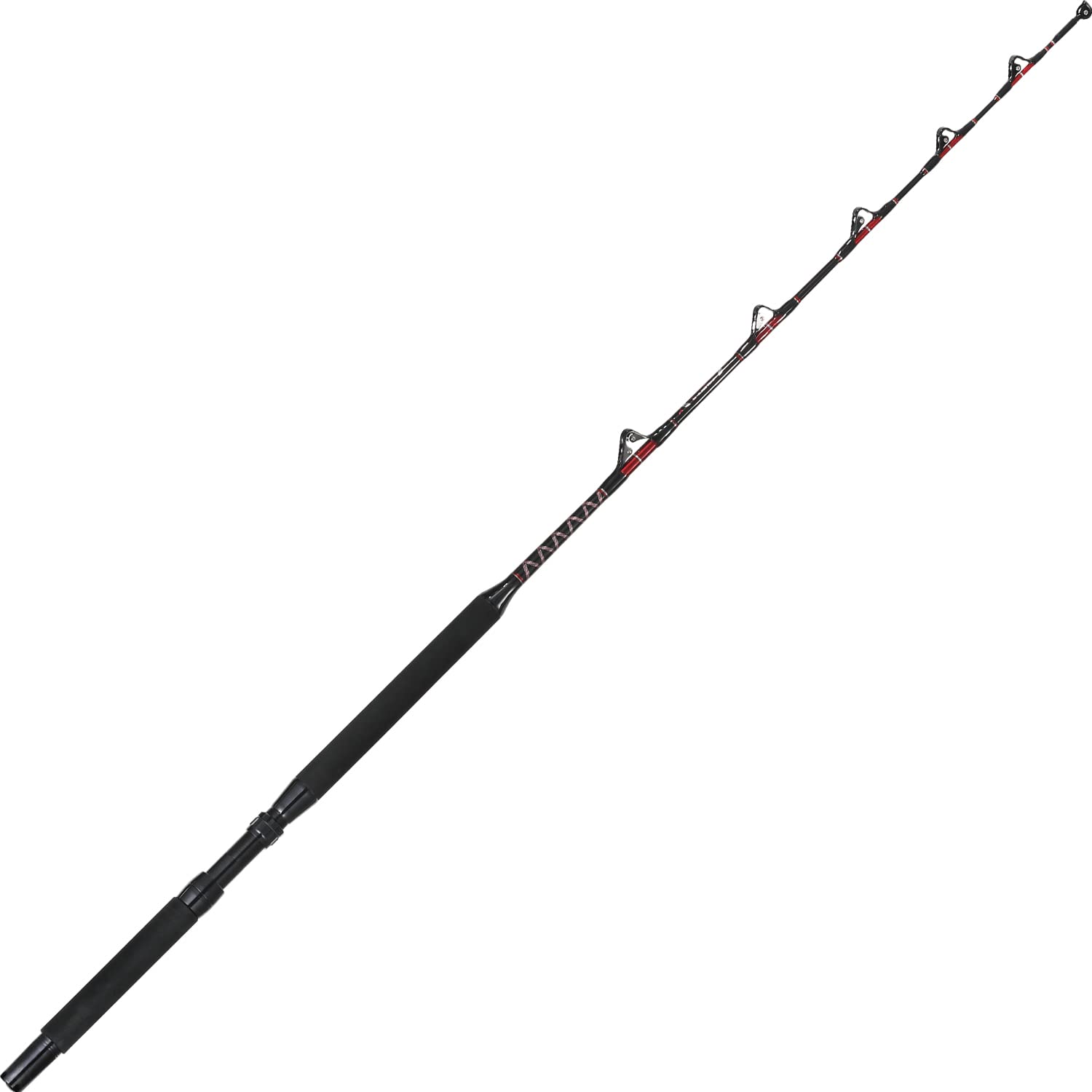 FISHAPPY Straight Butt Trolling Rod Saltwater Offshore Heavy Roller Rod Big Game Conventional Boat Fishing Pole 5'6'' (5'6'' - 80-120lbs - 1 Piece)