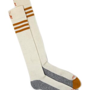 WARRIOR ALPACA SOCKS - High Performance Compression Alpaca Wool Sport Socks For Men And Women (Medium, Athletic/Gold Stripe)