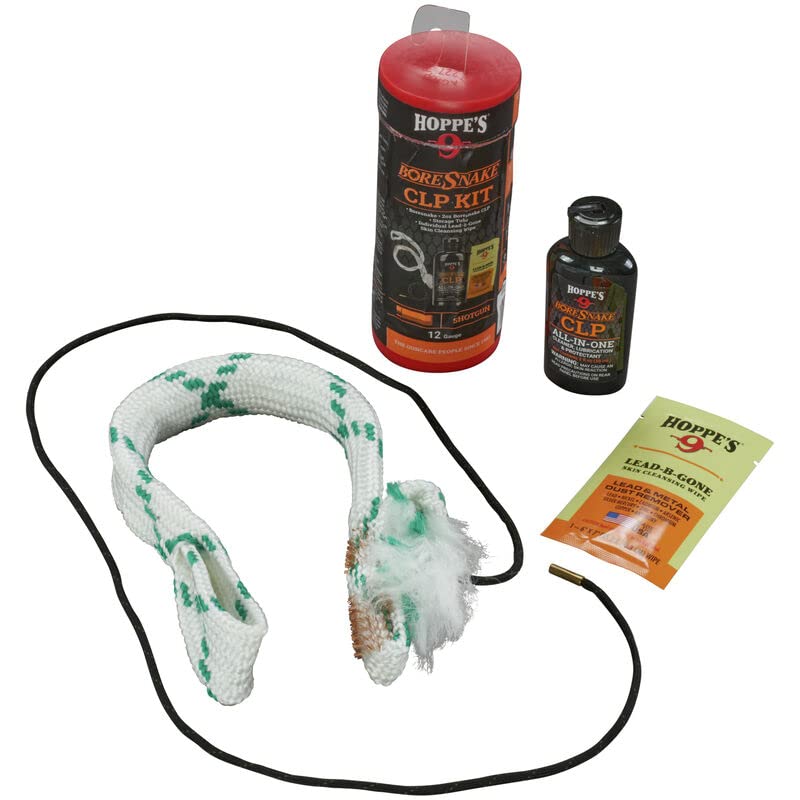 Hoppes CLP Cleaning Kit for 12 Gauge Shotgun, Gun Snake for Gun Cleaning Kit (210012)