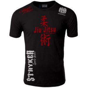 stryker fight gear jiu jitsu mma ufc bjj nhb adult shorts sleeve t shirt top (as1, alpha, one_size, regular, regular, black, l)