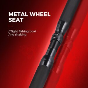 FISHAPPY Straight Butt Trolling Rod Saltwater Offshore Heavy Roller Rod Big Game Conventional Boat Fishing Pole 5'6'' (5'6'' - 80-120lbs - 1 Piece)