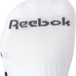 Reebok Men's Quarter Socks - 6 Pack Cushion Quarter Cut Ankle Socks for Men - Breathable Men's Athletic Socks (Size 6-12.5), Size 6-12.5, WhiteBlack