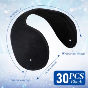 30 Pcs Ear Muffs Men Women Winter Fleece Ear Warmers Bulk Ear Covers Head Earmuffs for Winter Cold Weather