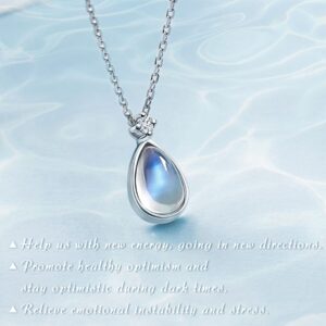 RINHOO FRIENDSHIP Moonstone Necklace for Women Inspirational New Geginnings Gifts for Women Graduation, Retirement, Miscarriage Mothers, Divorce Breakup Gifts for Women