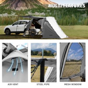 KAMPKEEPER SUV Car Tent, Tailgate Shade Awning Tent for Camping, Vehicle Camping Tents Outdoor Travel (Gray)