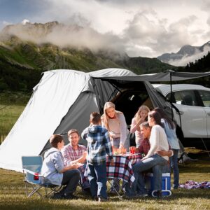 KAMPKEEPER SUV Car Tent, Tailgate Shade Awning Tent for Camping, Vehicle Camping Tents Outdoor Travel (Gray)