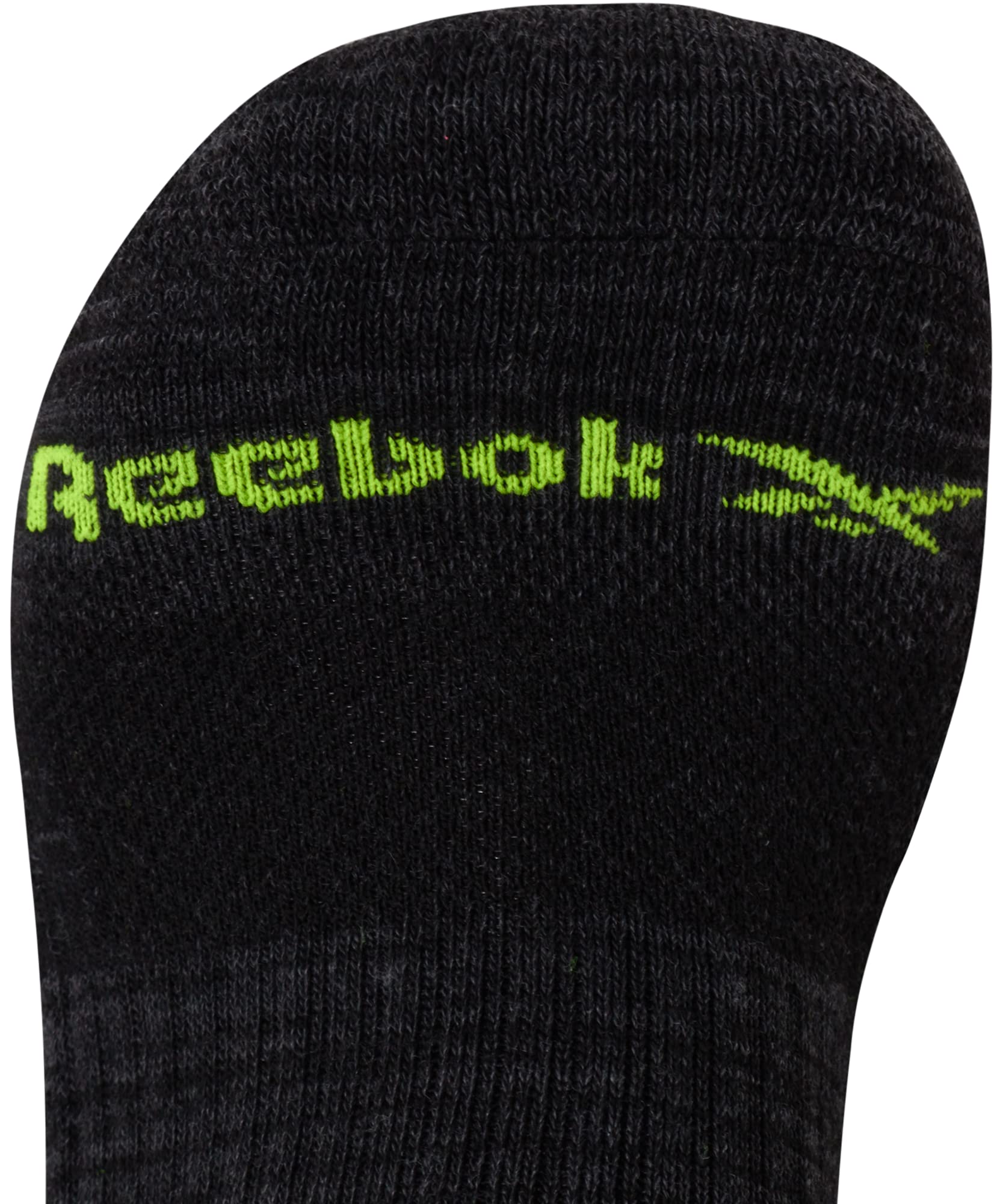 Reebok Men's Low Cut Socks - 12 Pack Performance Cushion Comfort No Show Socks - Breathable Athletic Socks for Men (6-12.5), Size 6-12.5, Black/Grey Logo