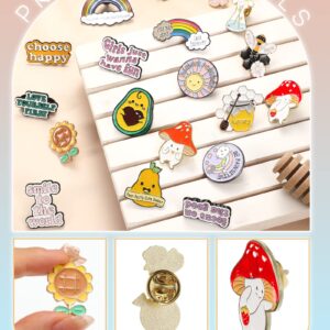 23 Pcs Positive Pins Inspirational Lapel Pin Cartoon Cute Pins Motivational Pins for Backpacks Aesthetic Brooch Pin Badges for Women Girl Jeans Jackets Hats Decor (Vivid Style)