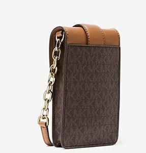 Michael Kors Carmen Small Logo Smartphone Crossbody Bag Brown