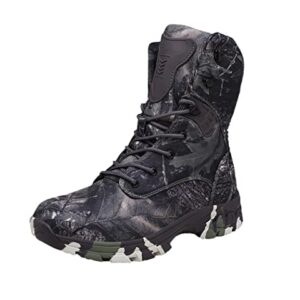 Men Camo Military Boots, Special Force Tactical Boots, Outdoor Desert Non-Slip Combat Shoes, Hiking Hunting Boot