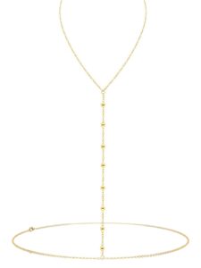 minimalist gold satellite beads belly waist body chain adjustable trendy beach bikini jewelry handmade for women sexy