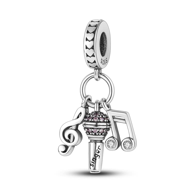 Pandach 925 Sterling Silver Charms for Bracelet&Necklace Dangle Pendant Bead with 5A Cubic Zirconia Stones,Jewelry Beads Gifts for Women