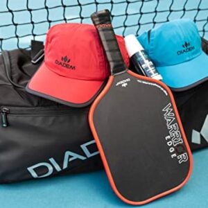 Diadem Warrior Edge Pickleball Paddle | Etched Carbon Face for Max Spin, 16mm Aero Guard, Comfort Max Grip, 16mm Honeycomb Core, Midweight 8oz | Indoor/Outdoor | USAPA Approved