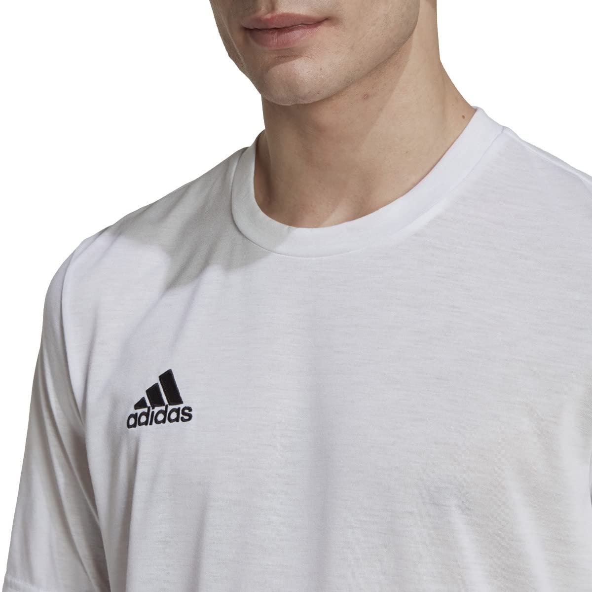 adidas Men's Entrada 22 Poly Tee (as1, Alpha, s, Regular, Regular, White, Small)