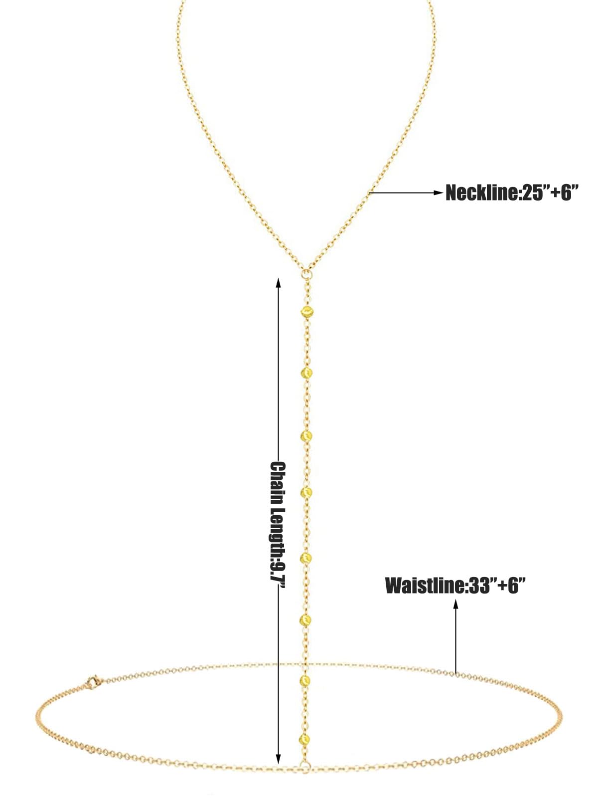 Minimalist Gold Satellite Beads Belly Waist Body Chain Adjustable Trendy Beach Bikini Jewelry Handmade for Women Sexy