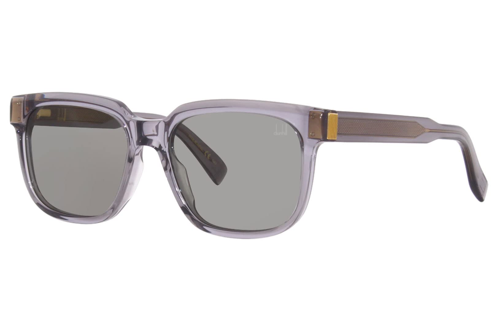 Dunhill Rectangular Sunglasses DU0002S 004 Transparent Gray 54mm, 54-17-145