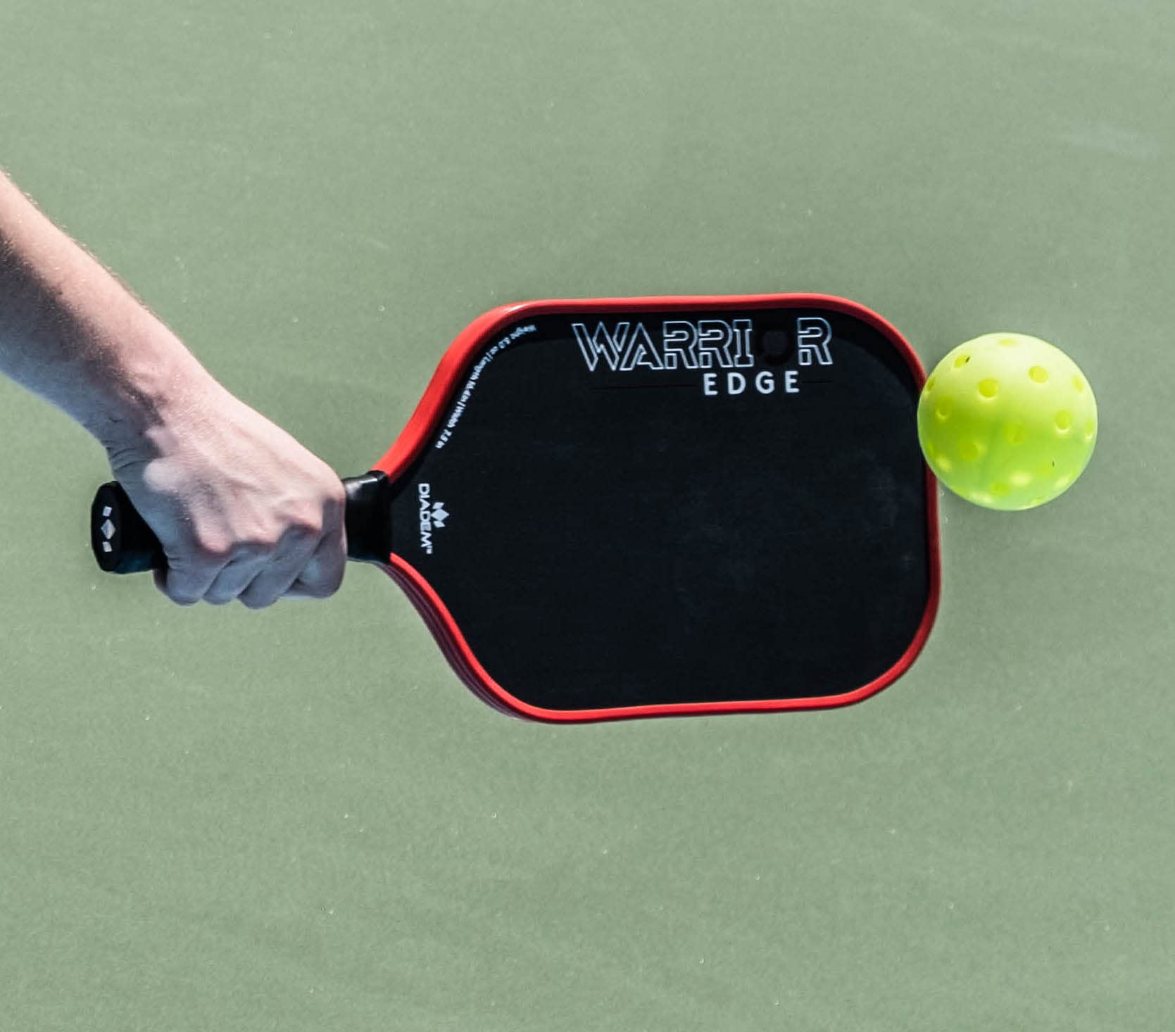 Diadem Warrior Edge Pickleball Paddle | Etched Carbon Face for Max Spin, 16mm Aero Guard, Comfort Max Grip, 16mm Honeycomb Core, Midweight 8oz | Indoor/Outdoor | USAPA Approved