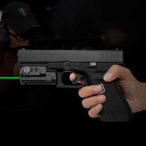 Nihowban Green Dot Laser Sight Compact Shockproof with Picatinny Weaver Rail for Pistol Handgun Gun Rifle USB Tup-C Charging Cable