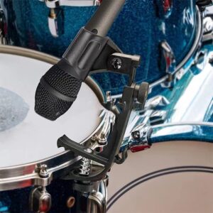 Drum Microphone Clip Adjustable Drum Rim Mic Clips Drum Microphone Mount Clamp (Pack of 2)