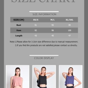 Women's Sleeveless Workout Top Loose Muscle Tank Open Back Shirts Gym Exercise Clothes for Women Black M/L