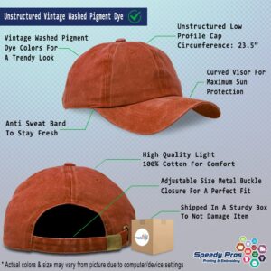 Soft Washed Baseball Cap Custom Personalized Text Cotton Dad Hats for Men & Women Buckle Closure Orange