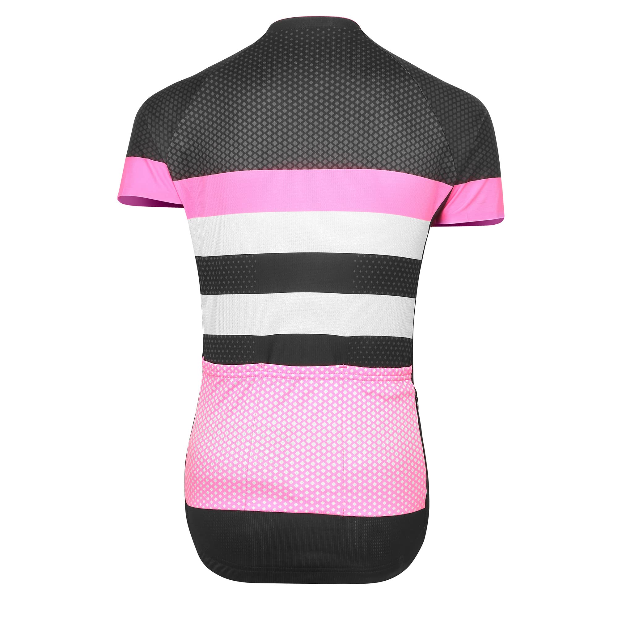 Deux Roues Premium Women's Cycling Jersey and Bib Tights Kit (Pink Jersey, X-Large)