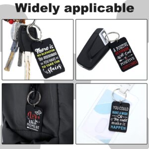 Funtery 18 Pcs Motivational Keychains Bulk Inspirational Gifts for Employees School Thank You for Coworkers Friend(Religious)