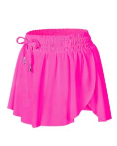 memorose flowy running shorts for women summer causal spandex athletic workout shorts with pockets bright pink