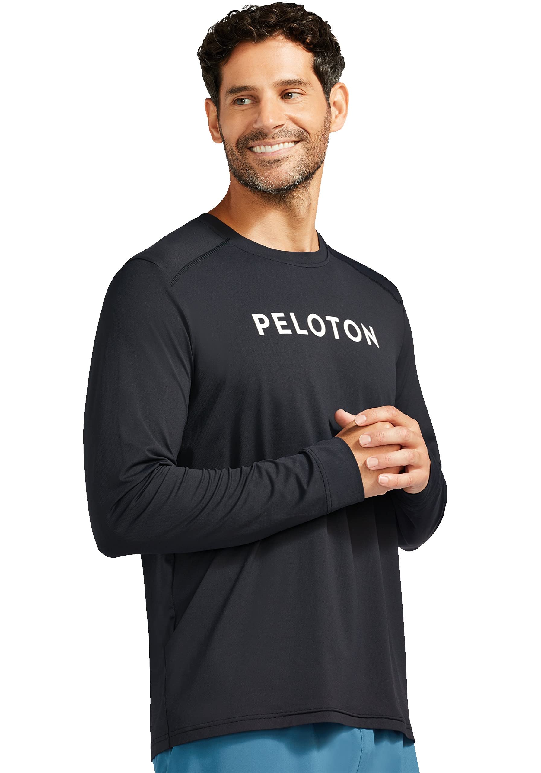 Peloton Men's Standard Striving Long Sleeve, Black, Medium