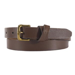 Carhartt Women's Casual Rugged Belts, Available in Multiple Styles, Colors & Sizes, Bridle Leather Thin (Brown), Medium