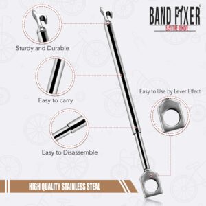 BANDFİXER Bike Tire Lever Bicycle Tire Repair Kit Removal and Fitting Back Tool for All Kind of Bike Tires Long Lasting Stainless Steel Body Adjustable for All Rim Dimensions