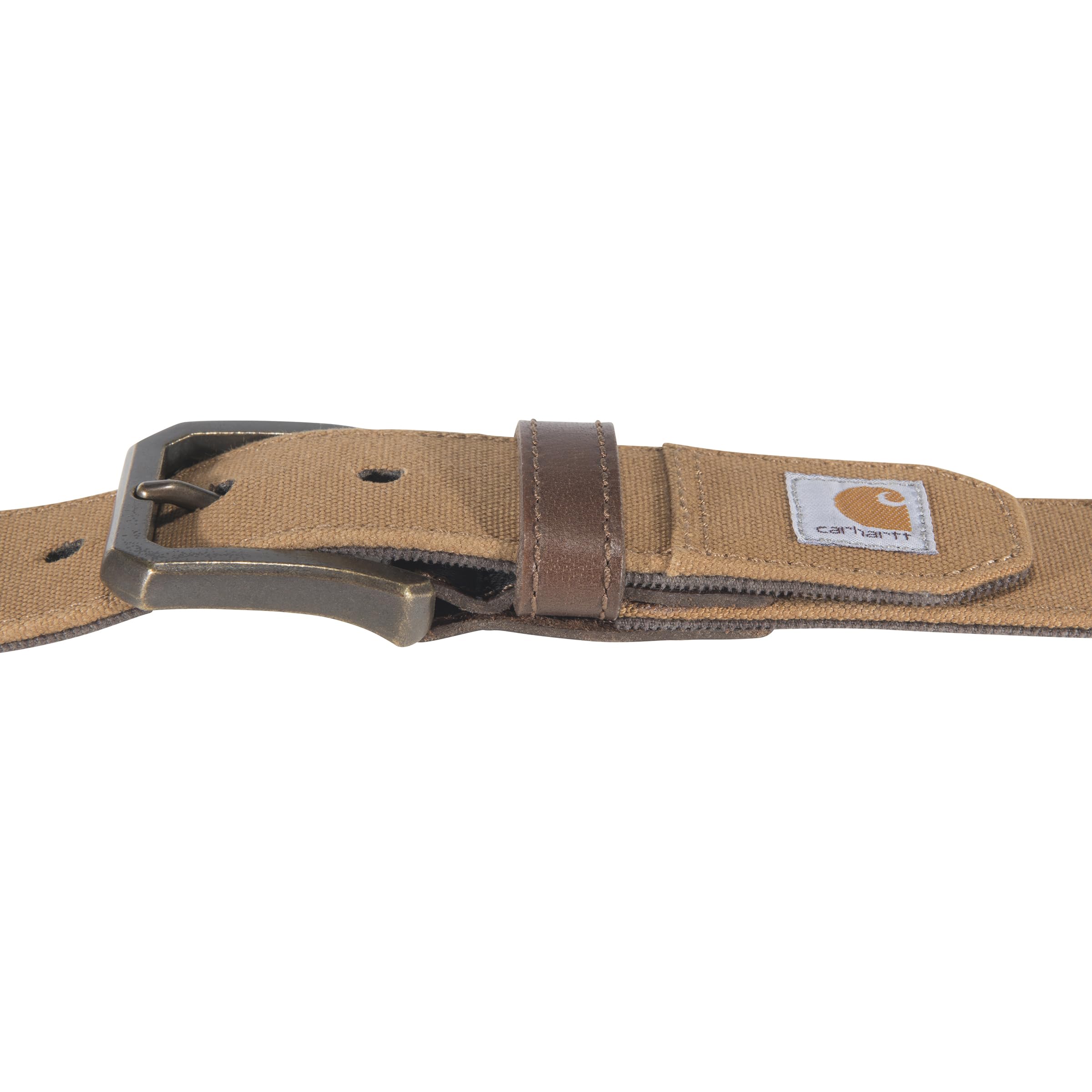 Carhartt Men's Casual Rugged Duck Canvas Belts, Brown, 38