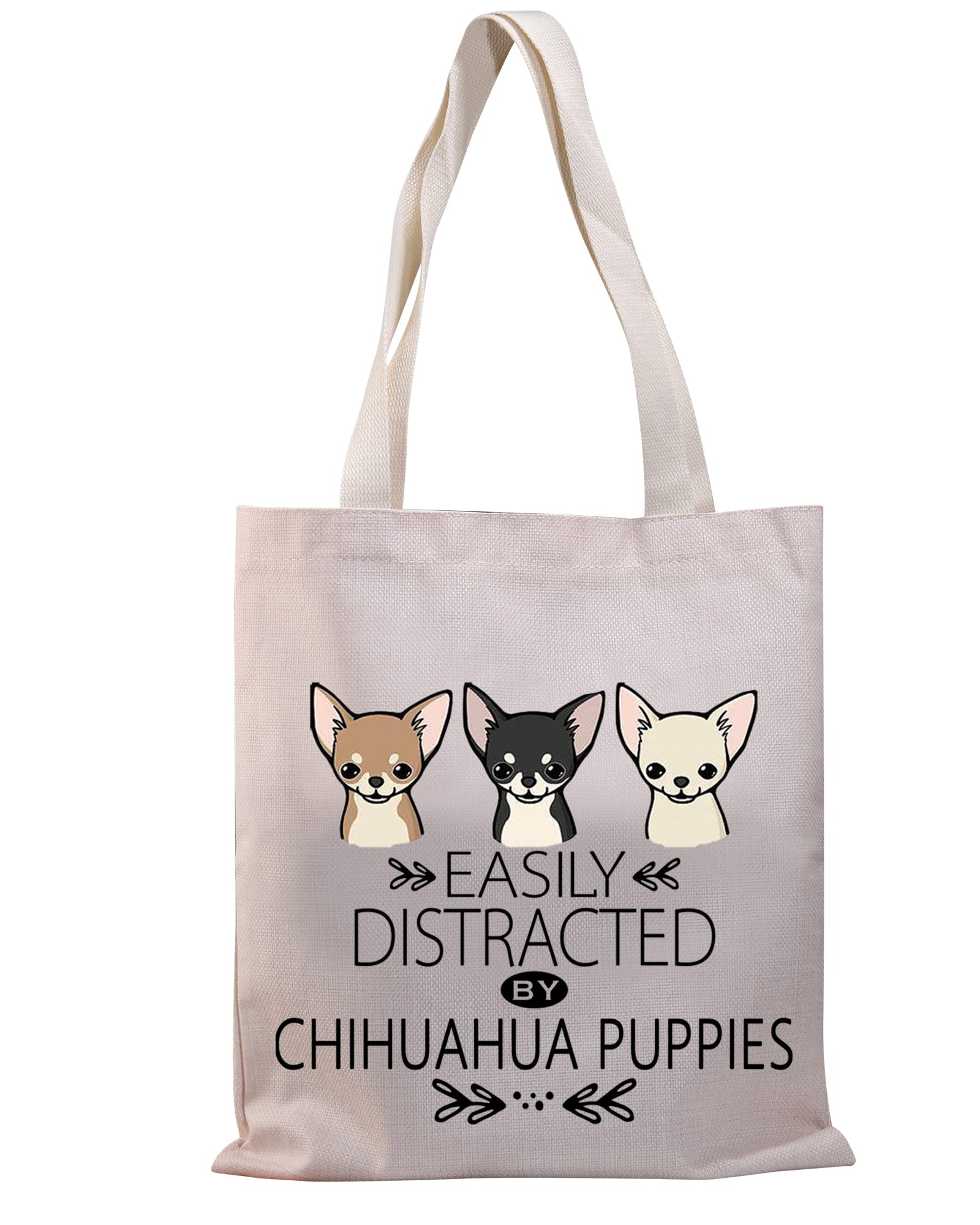 BDPWSS Chihuahua Tote Bags For Women Chihuahua Lover Gift Chihuahua Mom Canvas Shoulder Bag Chihuahua Puppies Dog Lover Gift (Chihuahua puppy TG)