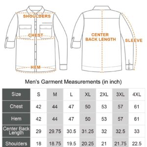 33,000ft Men's Long Sleeve Sun Protection Shirt UPF 50+ UV Quick Dry Cooling Fishing Shirts for Travel Safari Camping Hiking Ocean Blue